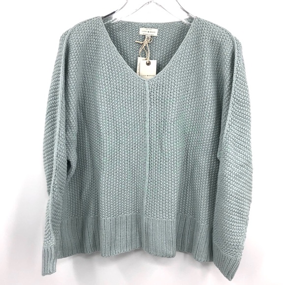 Lucky Brand Sweaters - NWT Lucky Brand Chunky Knit V Neck Boxy Sweater